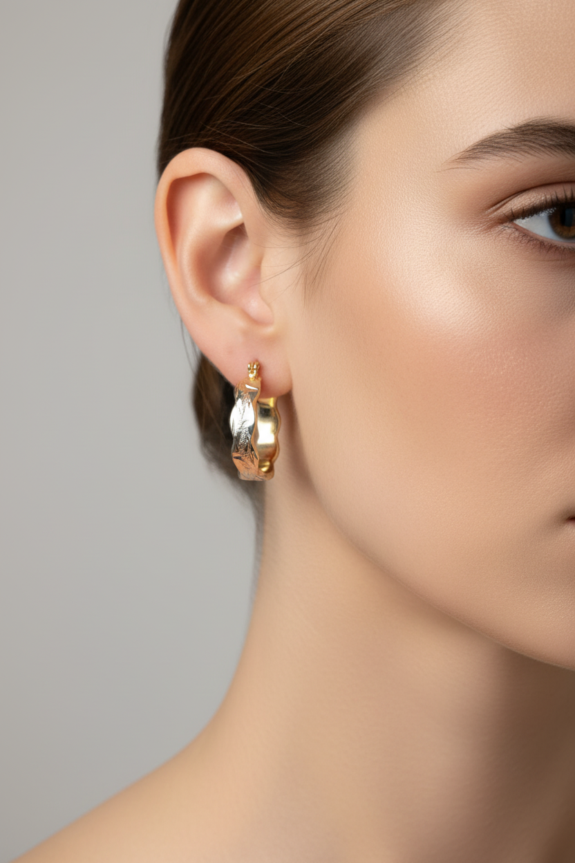 Two-Tone Gold & Silver Hoop Earrings - Mixed Metal Statement Hoops