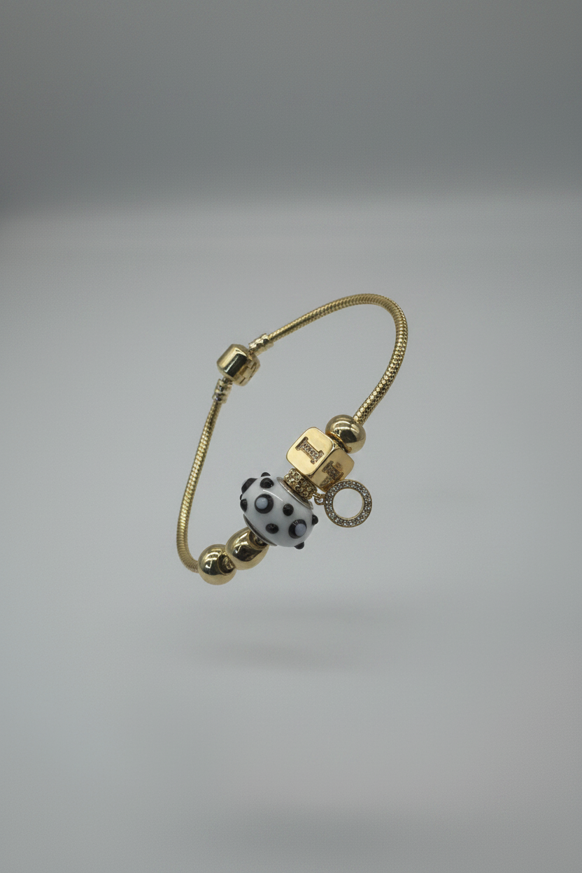 14k Gold Polka Dot Bracelet