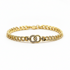 Gold Cuban Chain Diamond Link Necklace & Bracelet Set - Luxury Statement Jewelry