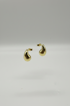 Gold Teardrop Earrings - Polished Drop Earrings for Women