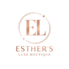 Logo of Esther's Luxe Boutique with 'EL' initials on a white background