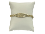 Gold Egyptian Symbol ID Bracelet – Ancient Hieroglyphic Charm Jewelry