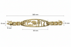 Gold Egyptian Symbol ID Bracelet – Ancient Hieroglyphic Charm Jewelry